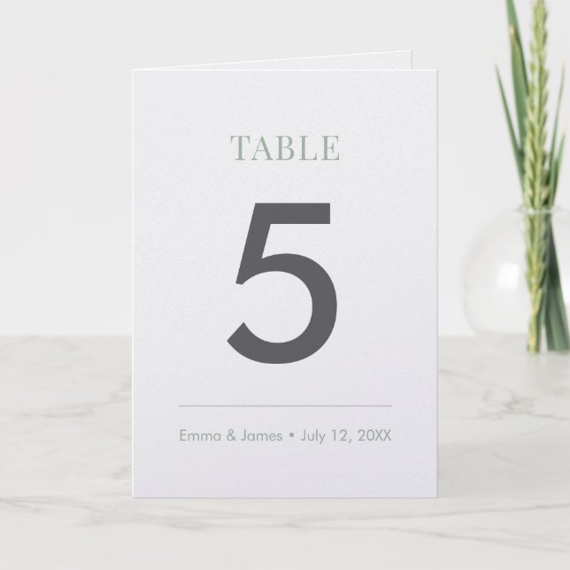 Sage Esperluette | Numéro de table (Plié) (Devant)