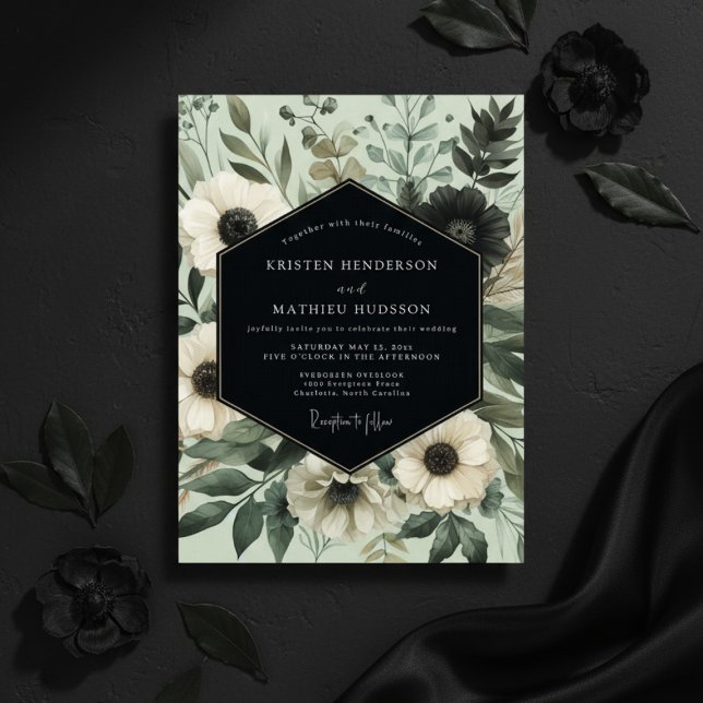 Sage Ethereal Botanical Wedding Einladung (Von Creator hochgeladen)