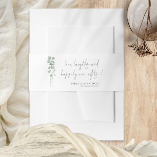 Sage Eukalyptus Liebe Lachen Namen Hochzeit Einladungsbanderole