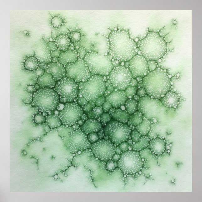 Sage Fenestrated Lichen Abstrakt - Bio modern Poster (Vorne)