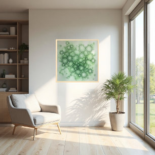 Sage Fenestrated Lichen Abstrakt - Bio modern Poster