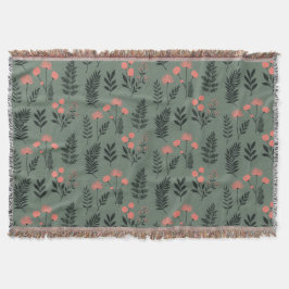 Sage Fern Throw Blanket Decke