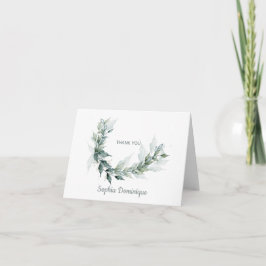 Sage Floral Swag Falten Dankeschön Hinweise