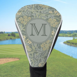 Sage Floral William Morris Custom Initial Ladys Golf Headcover
