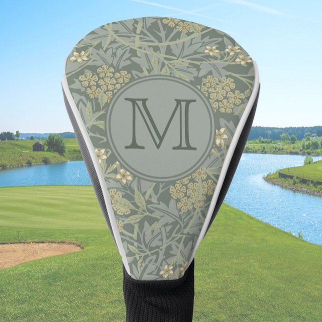Sage Floral William Morris Custom Initial Ladys Golf Headcover (Von Creator hochgeladen)