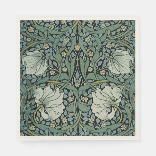 Sage Floral William Morris Serviette (Vorderseite)