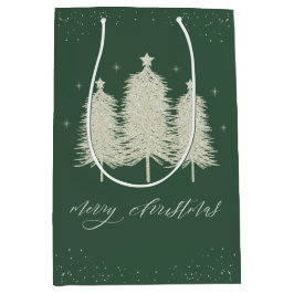 Sage Funkelnd frohe Weihnachtsbaumen Urlaub Mittlere Geschenktüte