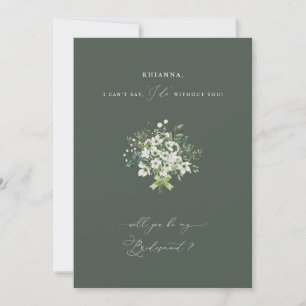 Sage Garden Bridesmaid Vorschlag Einladungskarte