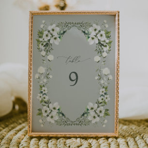 Sage Garden Table Numéro Carte Décor Réception