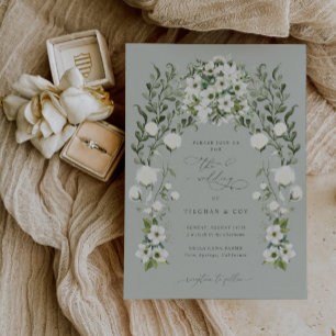 Sage Garden Wedding Einladungskarte