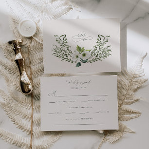 Sage Garden Wedding RSVP Réponse Carte de boîtier