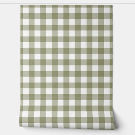 Sage Gingham Check Green Buffalo Plaid Tapete