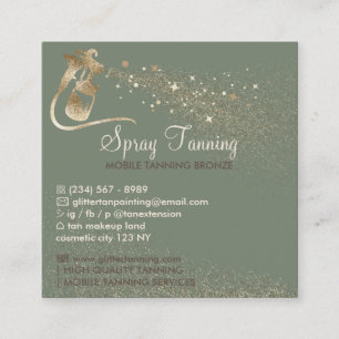 Sage Gold Spray Tan Pflegehinweise Tipps Quadratische Visitenkarte