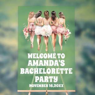 Sage Green Acrylic Bachelorette Begrüßungszeichen Acrylschild