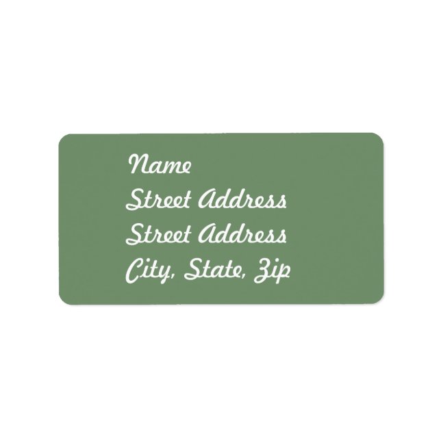 Sage Green Address Sticker Adressaufkleber (Vorne)