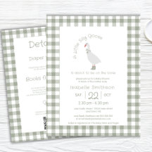 Sage Green Albern Little Gänse Baby Shower QR Code