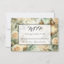 Sage Green and Ivory Rose Lantern Wedding 