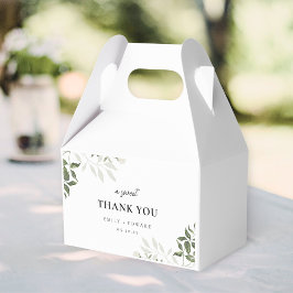 Sage Green and White Floral A Sweet Vielen Dank Geschenkschachtel