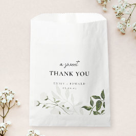Sage Green and White Floral A Sweet Vielen Dank Geschenktütchen