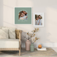Sage green arch Foto Hochzeitsgeschenk Wohngestalt
