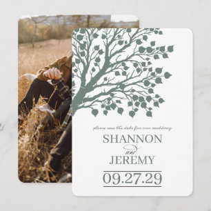 Sage Green Aspen Tree Hochzeit Save The Date