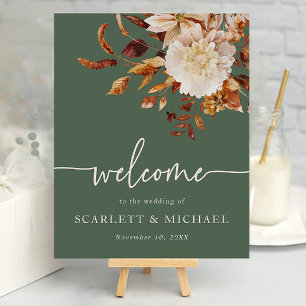 Sage Green Autumn Welcome Poster