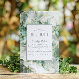 Sage Green Aventurin Crystal Brautparty Einladung