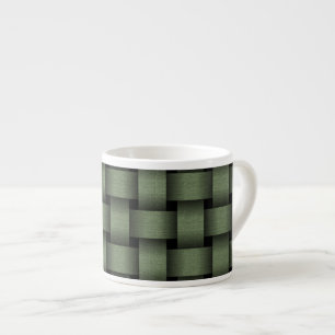 Sage Green Basket Weave Espressotasse