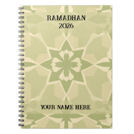 Sage Green Bauhaus Islamic Journal Notizblock