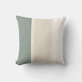 Sage Green Beige Pastel stripes Pillow Kissen