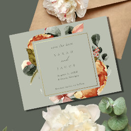 Sage Green Blumengarten Hochzeit Save The Date