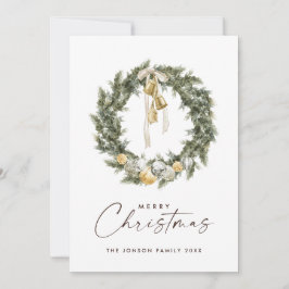 Sage Green Bohemische Weihnachtsfeier Gruß Feiertagskarte