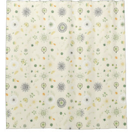 Sage Green Boho Duschvorhang
