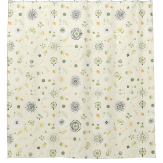 Sage Green Boho Duschvorhang
