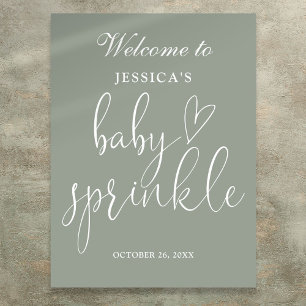 Sage Green Boho Neutral Baby Sprinkl Affiche de bi