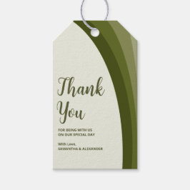 Sage Green Boho Rainbow Wedding Vielen Dank Geschenkanhänger