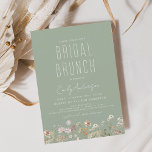 Sage Green Boho Wildblume Bridal Brunch Dusche<br><div class="desc">Die preiswerte Minimalistische Wildblume Boho Elegant und Modern Script Bridal Brunch - Brautparty für Herbst,  Winter,  Frühling oder Sommer Einladungen - beinhaltet eine wunderschöne und elegante Schrift Typografie für die besondere Braut zu sein vorHochzeit.</div>