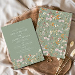 Sage Green Boho Wildblume Garden Wedding Einladung<br><div class="desc">Tauchen Sie ein in die Romantik der Natur mit unserem Boho Wildblume Garden Wedding Invitation. Inspiriert von der Schönheit der ungezähmten Blüten, erfasst diese Einladung das Wesen einer freimütigen Feier. Das bezaubernde Design besticht durch delikate Wildblumen, die inmitten üppiger Vegetation tanzen und den perfekten Ton für Ihre Gartenhochzeit bilden. Die...</div>