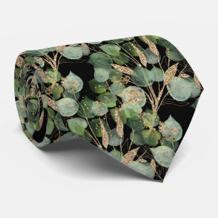 SAGE GREEN BOTANICAL EUCALYPTUS MENS KRAWATTE