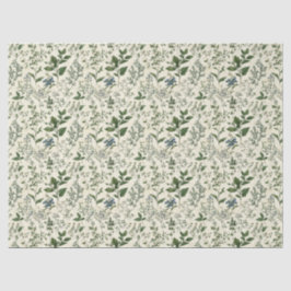 Sage Green Botanisches Cottagecore-Geburtstagsgesc Seidenpapier