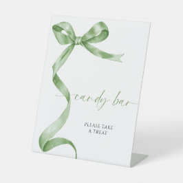 Sage Green Bow Candy Bar Sockelschild