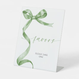 Sage Green Bow Favoriten Sockelschild