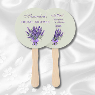 Sage Green Bow Floral Lavender Brautparty Fächer