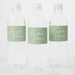 Sage Green Brautparty Personalisiert White Script