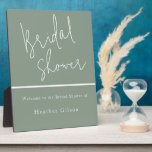 Sage Green Brautparty Willkommenssignatur Fotoplatte<br><div class="desc">Sage Green Brautparty Welcome Sign Intrance-Plakette Siehe Matching Collection in Niche und Nest Store Vielen Dank</div>