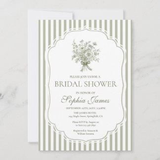 Sage Green Bridal Shower Invitation Template Boho Einladung