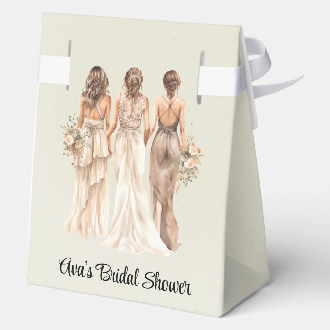 Sage Green Bridesmaids Brautparty Geschenkschachtel (Rückseite)