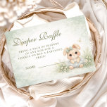 Sage Green Bunny Floral Diapper Raffle Begleitkarte<br><div class="desc">A soft and elegant baby shower design featuring an adorable bunny surrounded by delicate sage green florals and airy botanical greenery. Gentle watercolor textures, small butterflies, and neutral floral details create a calm woodland nursery aesthetic with a refined storybook feel. The natural sage palette gives the design a timeless, gender-neutral...</div>