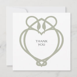Sage Green Celtic Irish Swan Liebe Knot Wedding Dankeskarte