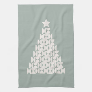 Sage Green Christmas Tree Geschirrtuch